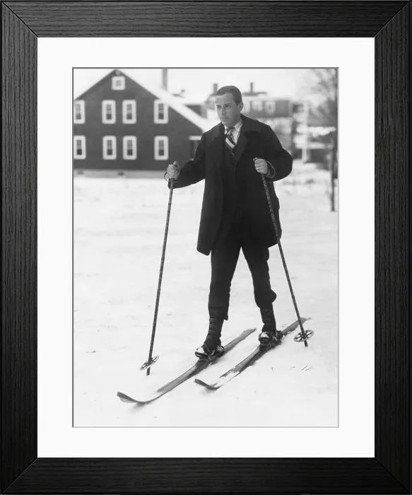 Framed Print : John Coolidge, son of the President Calvin Coolidge, skiing at Amherst College. Jan. 27, 1926 (CSU_2015_9_771) Framed Print : John Coolidge, son of the President Calvin Coolidge, skiing at Amherst College. Jan. 27, 1926 (CSU_2015_9_771)