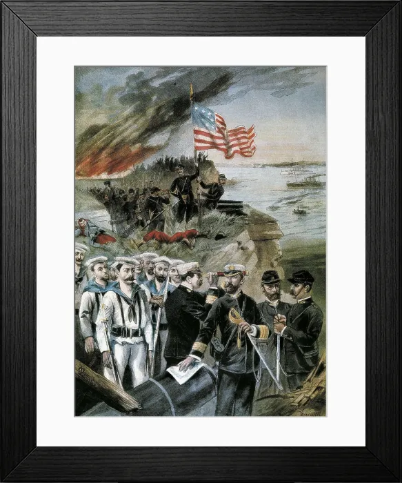 Framed Print : Cuba. Spanish-American War (1898). American troops disembark in Guantanamo. Image of the illustrated suplement of the 'Petit Journal'. Litography. FRANCE. Paris Framed Print : Cuba. Spanish-American War (1898). American troops disembark in Guantanamo. Image of the illustrated suplement of the 'Petit Journal'. Litography. FRANCE. Paris