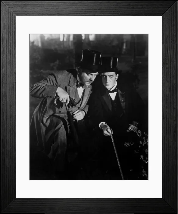 Framed Print : THE ADVENTURES OF SHERLOCK HOLMES, Nigel Bruce, Basil Rathbone, 1939, TM and Copyright 20th Century Fox Film Corp. All rights reserved, Courtesy: Everett Collection Framed Print : THE ADVENTURES OF SHERLOCK HOLMES, Nigel Bruce, Basil Rathbone, 1939, TM and Copyright 20th Century Fox Film Corp. All rights reserved, Courtesy: Everett Collection