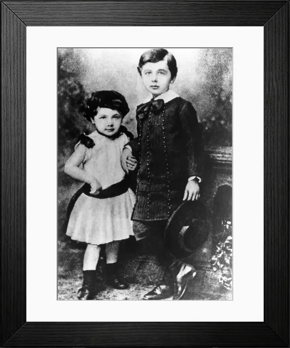 Framed Print : Albert Einstein, about five years old, with his younger sister Maja. Ca. 1885. (CSU_ALPHA_1076) CSU Archives / Everett Collection