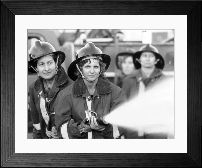 Framed Print : Women volunteer fire fighters in Micanopy, Fla Framed Print : Women volunteer fire fighters in Micanopy, Fla