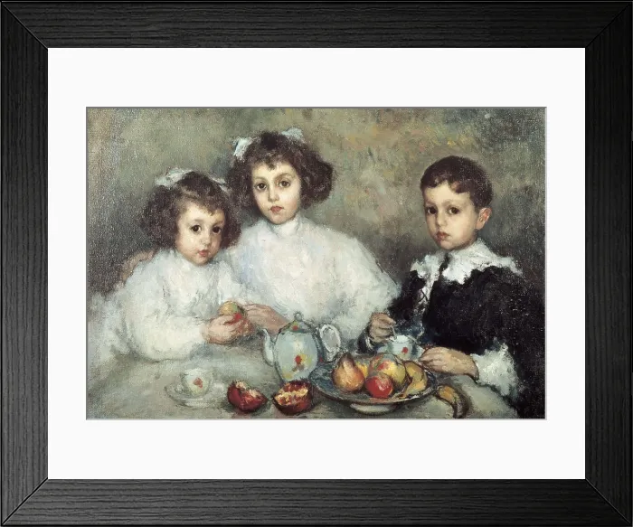 Framed Print : CANALS i LLAMBI, Ricard (1876-1931). Plandiura Family. Impressionism. Oil on canvas. AISA / Everett Collection**US SALES ONLY**