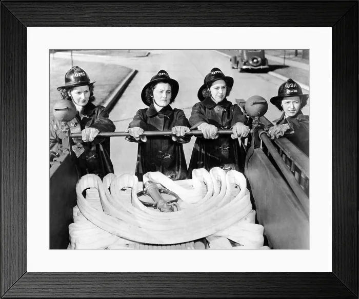 Framed Print : Full time fire-women at Scott Field, Illinois Framed Print : Full time fire-women at Scott Field, Illinois