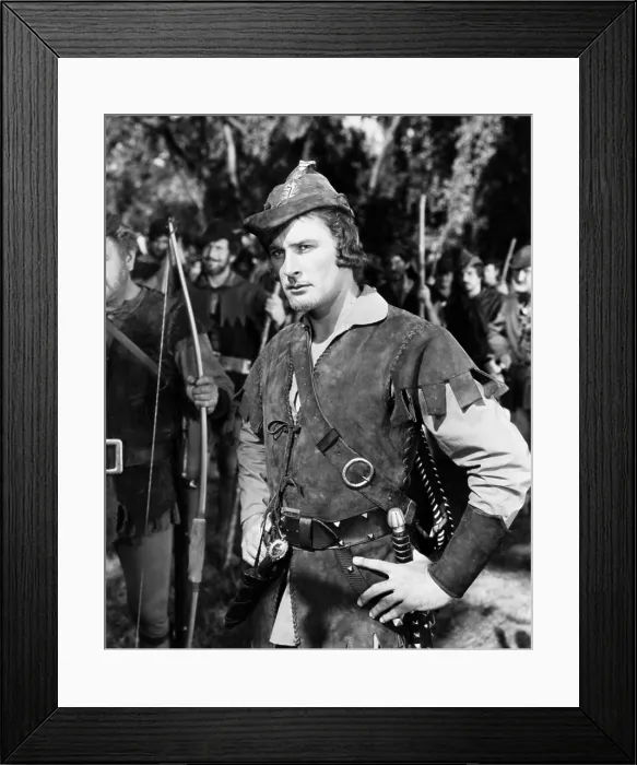 Framed Print : THE ADVENTURES OF ROBIN HOOD, Errol Flynn as robin Hood, 1938