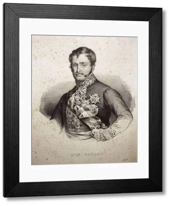 Framed Print : Carlos Maria Isidro de Borbon, conde de Molina (1788-1855). Litography. AISA / Everett Collection**US SALES ONLY** Framed Print : Carlos Maria Isidro de Borbon, conde de Molina (1788-1855). Litography. AISA / Everett Collection**US SALES ONLY**