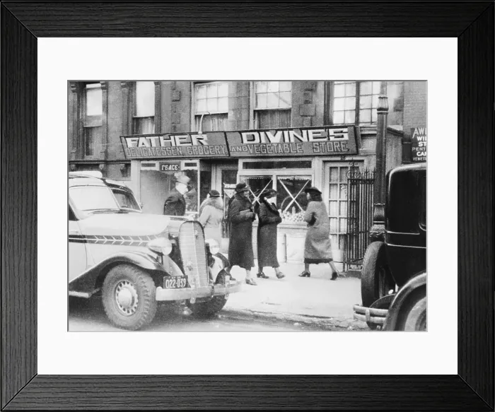 Framed Print : One of Father Divine's Peace Mission Movement grocery store that sells food at cost Framed Print : One of Father Divine's Peace Mission Movement grocery store that sells food at cost