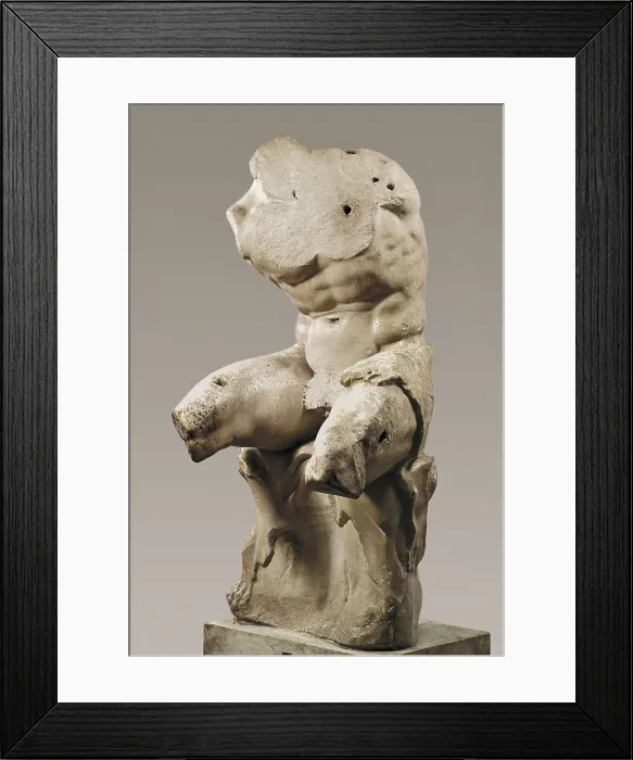 Framed Print : Apollonius The Athenian (1st century BC). Belvedere Bust. 1st c. BC. Hellenistic art. Sculpture on marble. VATICAN CITY. Vatican Museums. AISA / Everett Collection**US SALES ONLY**