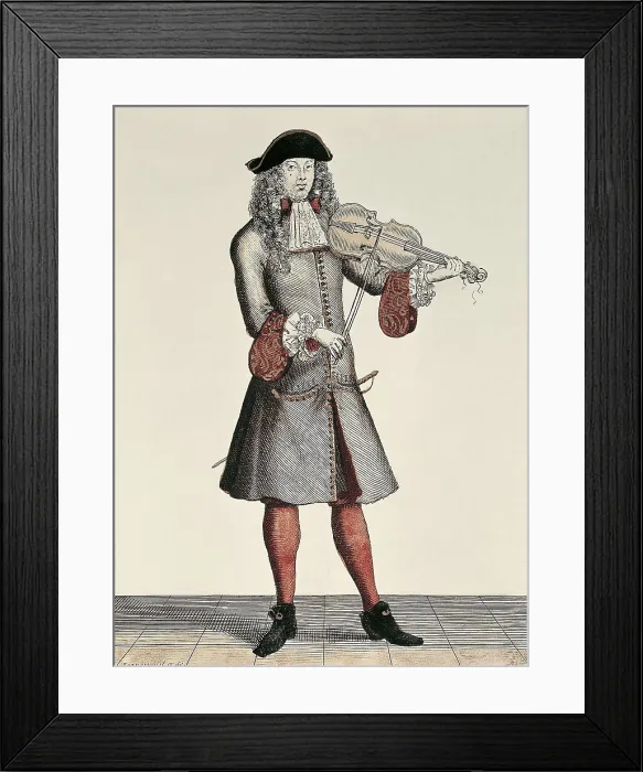 Framed Print : BONNART, Nicols (before 1636-1718). The Dancing Master. ca. 1695. Litography. FRANCE. Paris. Muse Carnavalet (Carnavalet Museum). AISA / Everett Collection**US SALES ONLY**