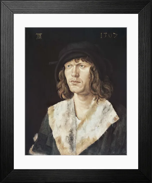 Framed Print : SCHUFELEIN, Hans Leonard (1483-1539). Portrait of a Man. ca. 1507. Renaissance art. Oil on canvas. UNITED STATES OF AMERICA. Washington. National Gallery of Art
