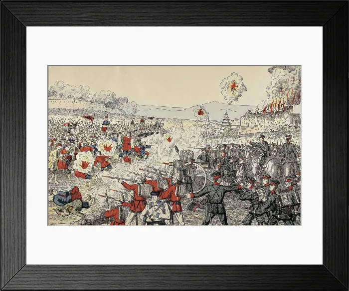 Framed Print : China. The Boxer Rebellion. Battle of Tientsin (June 1900). Etching. ITALY. Milan Framed Print : China. The Boxer Rebellion. Battle of Tientsin (June 1900). Etching. ITALY. Milan