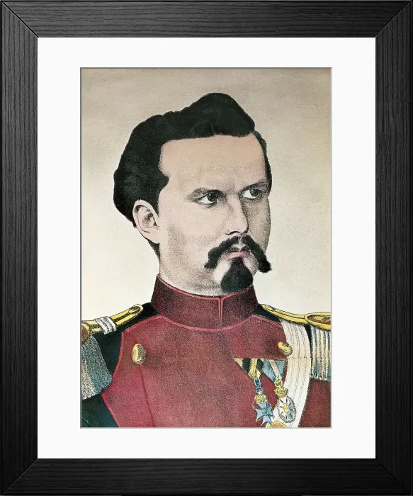 Framed Print : LOUIS II of Bavaria (1845-1886). Engraving. ITALY. Milan. Civica Raccolta delle Stampe 'Achille Bertarelli' (Achille Bertarelli collection of prints)
