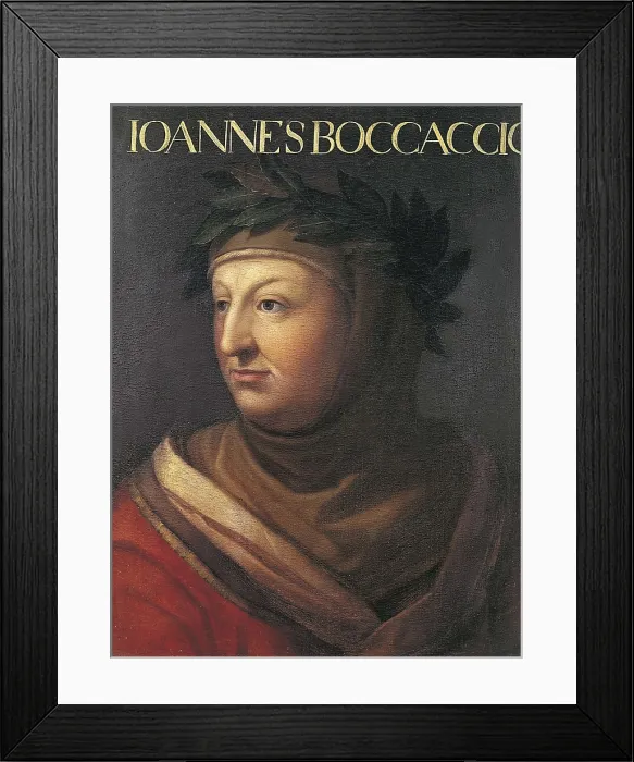 Framed Print : BOCCACCIO, Giovanni (1313-1375). Italian anonymous portrait. Oil on wood. ITALY. Florence. Pitti Palace. AISA / Everett Collection**US SALES ONLY**