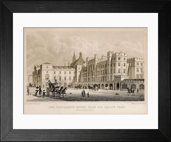 Framed Print : London. Parliament. Engraving. AISA / Everett Collection**US SALES ONLY**