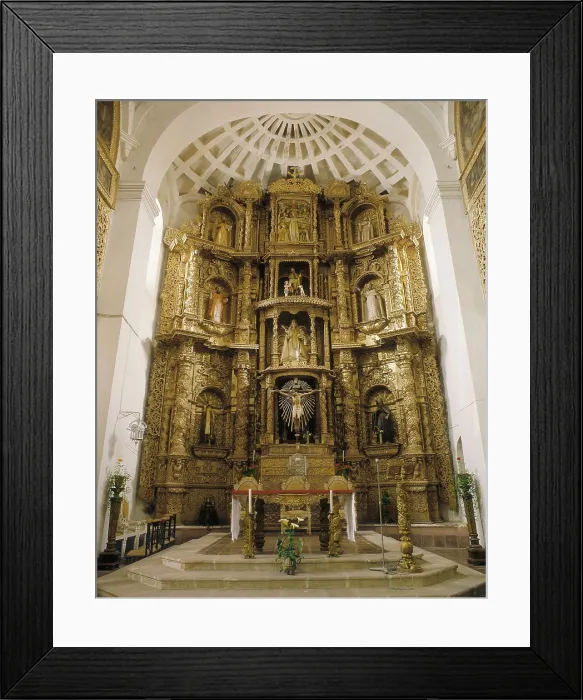 Framed Print : BOLIVIA. Sucre. Church of La Merced (16th c.). Main altarpiece. AISA / Everett Collection**US SALES ONLY** Framed Print : BOLIVIA. Sucre. Church of La Merced (16th c.). Main altarpiece. AISA / Everett Collection**US SALES ONLY**