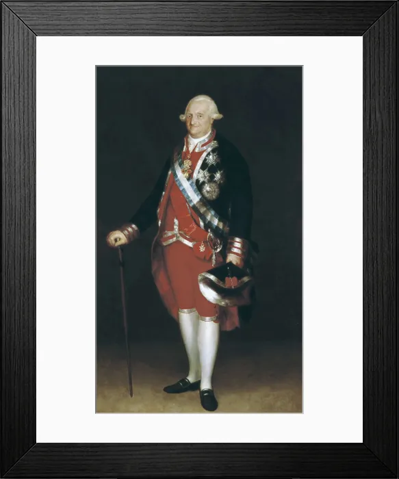 Framed Print : GOYA Y LUCIENTES, Francisco de (1746-1828). Charles IV. ca. 1799. Oil on canvas. SPAIN. Madrid. Prado Museum. AISA / Everett Collection**US SALES ONLY**