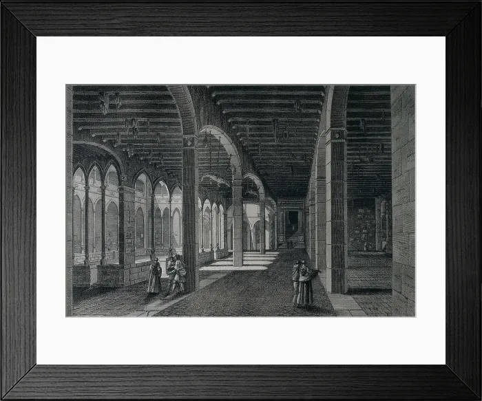 Framed Print : Cloister of the Convent of Montserrat. ca. 1800. Etching. SPAIN. Monistrol de Montserrat. Library of Montserrat Abbey. AISA / Everett Collection**US SALES ONLY** Framed Print : Cloister of the Convent of Montserrat. ca. 1800. Etching. SPAIN. Monistrol de Montserrat. Library of Montserrat Abbey. AISA / Everett Collection**US SALES ONLY**