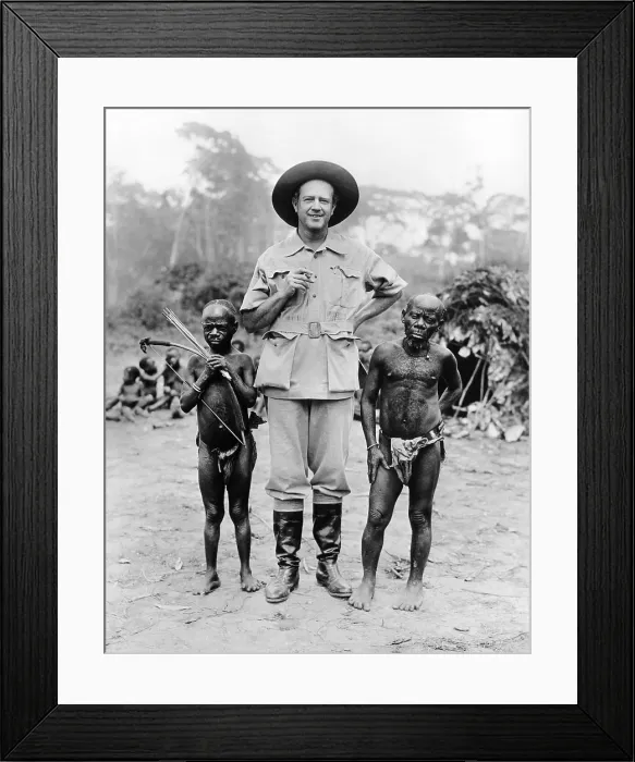 Framed Print : Caucasian man with two African pigmy men. Ca. 1930. (CSU_ALPHA_1058) CSU Archives / Everett Collection Framed Print : Caucasian man with two African pigmy men. Ca. 1930. (CSU_ALPHA_1058) CSU Archives / Everett Collection