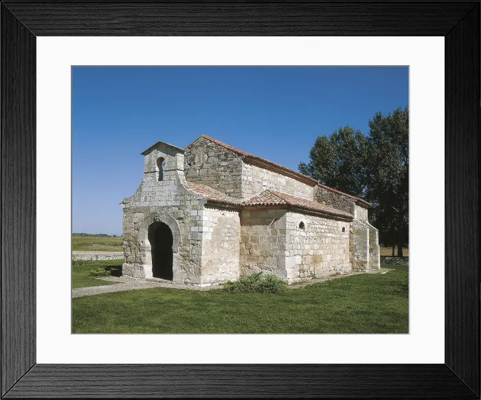 Framed Print : Basilica of San Juan de Baos. 7th c. SPAIN. Venta de Baos. Baos de Cerrato. Basilica of Saint John the Baptist. Visigothic art. Architecture Framed Print : Basilica of San Juan de Baos. 7th c. SPAIN. Venta de Baos. Baos de Cerrato. Basilica of Saint John the Baptist. Visigothic art. Architecture