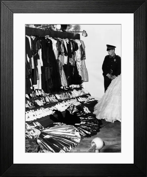 Framed Print : Soldier guards the late Eva Peron's luxury after the overthrow of Argentina's dictator Juan Peron Framed Print : Soldier guards the late Eva Peron's luxury after the overthrow of Argentina's dictator Juan Peron