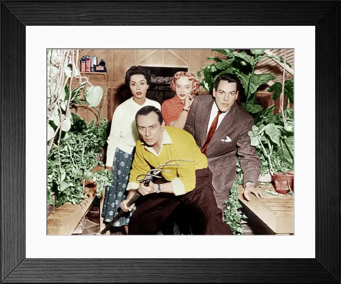 Framed Print : INVASION OF THE BODY SNATCHERS, from left: Dana Wynter, King Donovan, Carolyn Jones, Kevin McCarthy, 1956