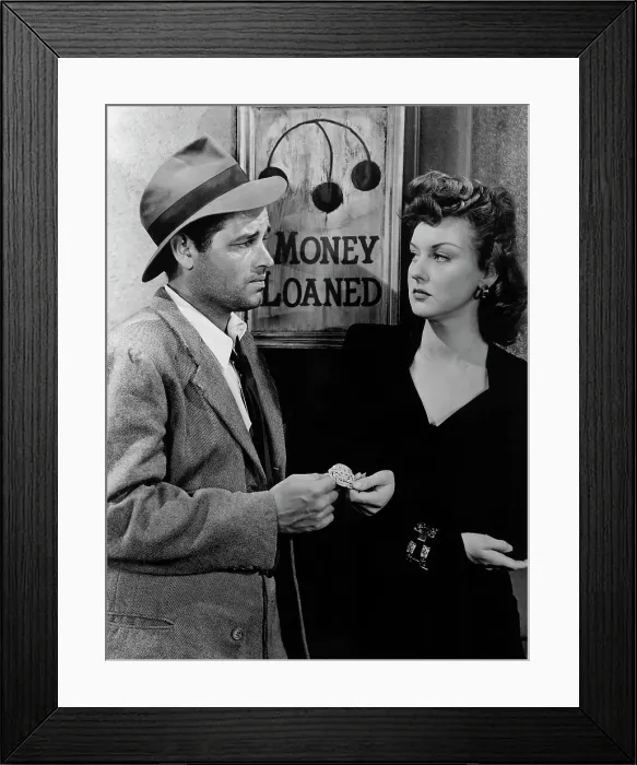 Framed Print : DETOUR, Tom Neal, Ann Savage, 1945 Framed Print : DETOUR, Tom Neal, Ann Savage, 1945