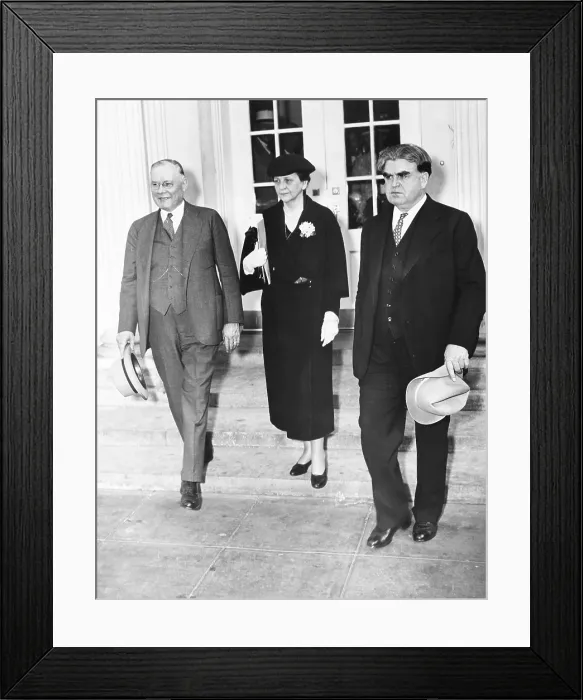 Framed Print : Labor Secretary and Union Presidents after conference with President Roosevelt. June 28, 1935