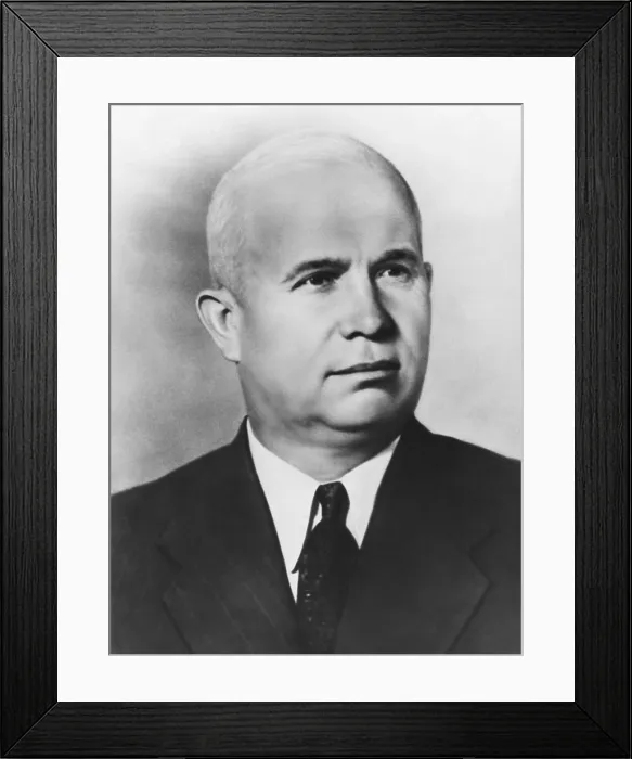 Framed Print : Nikita Khrushchev, as First Secretary of the Central Committee of the Communist Party, Soviet Union. Ca. 1953. (CSU_2015_8_538)