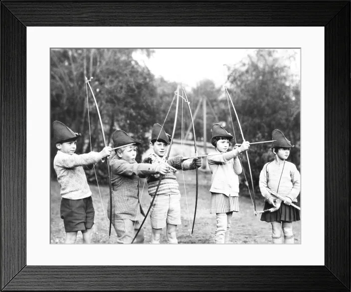 Framed Print : Britain's Prince Philip, (2nd from left) at an American school at St. Cloud, France. Ca. 1931
