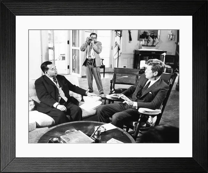 Framed Print : President John Kennedy met with Souvanna Phouma, Prime Minister of Laos, Sept. 23, 1963 Framed Print : President John Kennedy met with Souvanna Phouma, Prime Minister of Laos, Sept. 23, 1963