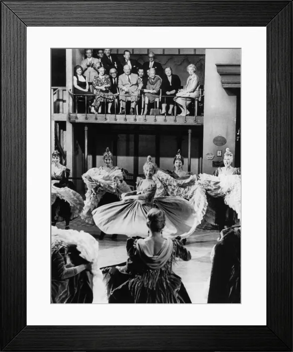 Framed Print : Premier Nikita Khrushchev's party watches a rehearsal for the film CANCAN