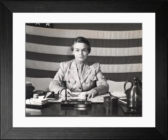 Framed Print : Oveta Culp Hobby, Director of the of the U.S. Women's Army Auxiliary Corps during World War II. From 1942 to July 1943, when the Corp was integrated into the U.S