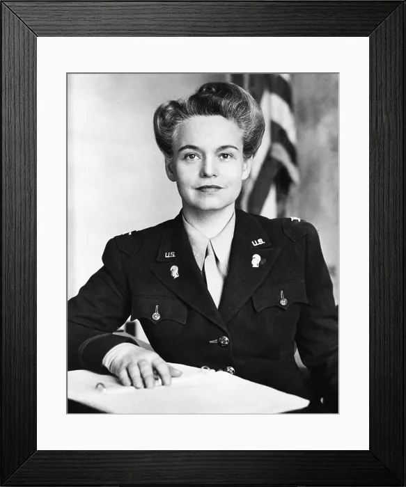 Framed Print : Colonel Oveta Culp Hobby, Commander of the U.S. Women's Army Corps during World War II. July 1943-July 1945. (CSU_2015_9_900) Framed Print : Colonel Oveta Culp Hobby, Commander of the U.S. Women's Army Corps during World War II. July 1943-July 1945. (CSU_2015_9_900)
