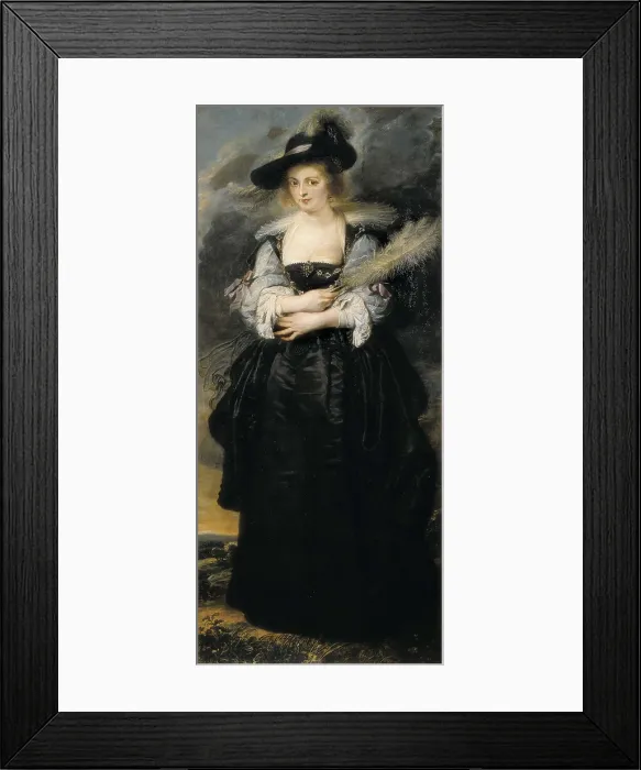 Framed Print : RUBENS, Peter Paul (1577-1640). Helena Fourment. ca. 1630. Flemish art. Oil on wood. PORTUGAL. Lisbon. Museu Calouste Gulbenkian (Lisbon Calouste Gulbenkian Museum)