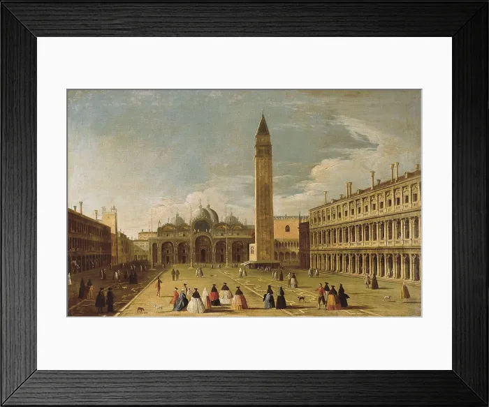 Framed Print : Saint Mark's Square at Venice. 18th c. Anonymous. Venetian school. Oil on canvas. FRANCE. Besanon. Museum of Fine Arts and Archaeology