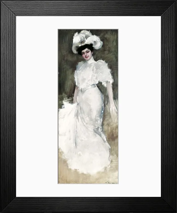 Framed Print : CASAS i CARBO, Ramn (1866-1932). White Figure. Modernism. Oil on canvas. SPAIN. El Vendrell. Pau Casals House Museum. AISA / Everett Collection**US SALES ONLY**