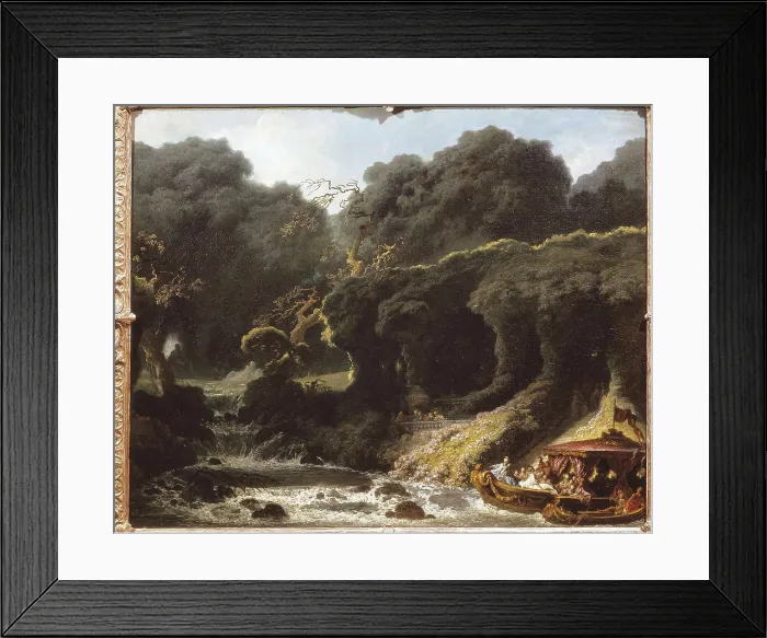 Framed Print : FRAGONARD, Jean Honor (1732-1806). The Fte at Rambouillet or The Island of Love. ca. 1770. Rococo. Oil on canvas. PORTUGAL. Lisbon