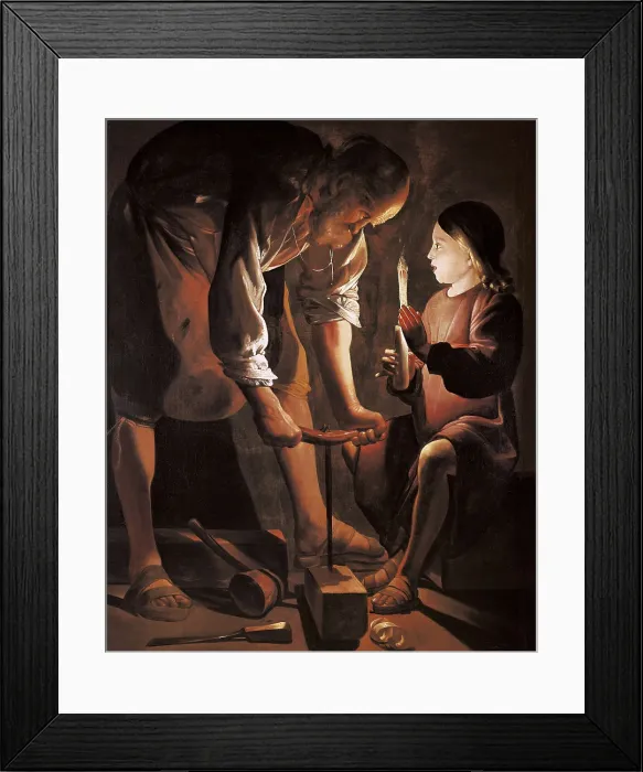 Framed Print : LA TOUR, Georges de (1593-1652). Saint Joseph the Carpenter. ca. 1640 -. Baroque art. Oil on canvas. FRANCE. Paris. Louvre Museum. AISA / Everett Collection**US SALES ONLY** Framed Print : LA TOUR, Georges de (1593-1652). Saint Joseph the Carpenter. ca. 1640 -. Baroque art. Oil on canvas. FRANCE. Paris. Louvre Museum. AISA / Everett Collection**US SALES ONLY**