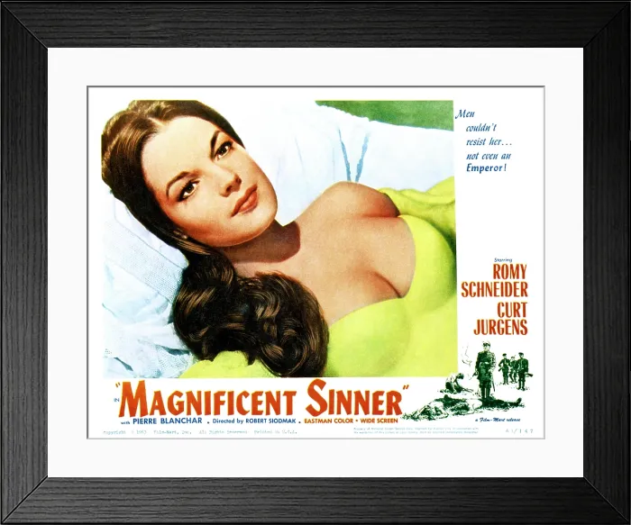 Framed Print : MAGNIFICENT SINNER, (aka KATIA, aka ADORABLE SINNER), Romy Schneider, 1959