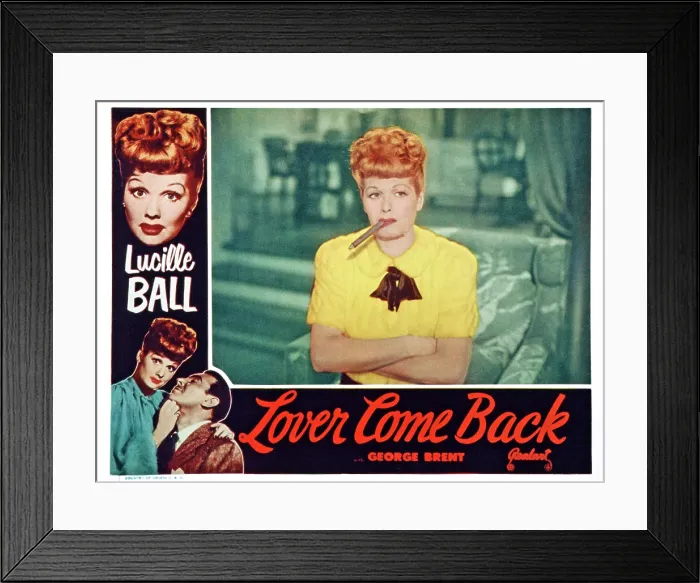 Framed Print : LOVER COME BACK, US lobbycard, Lucille Ball, 1946