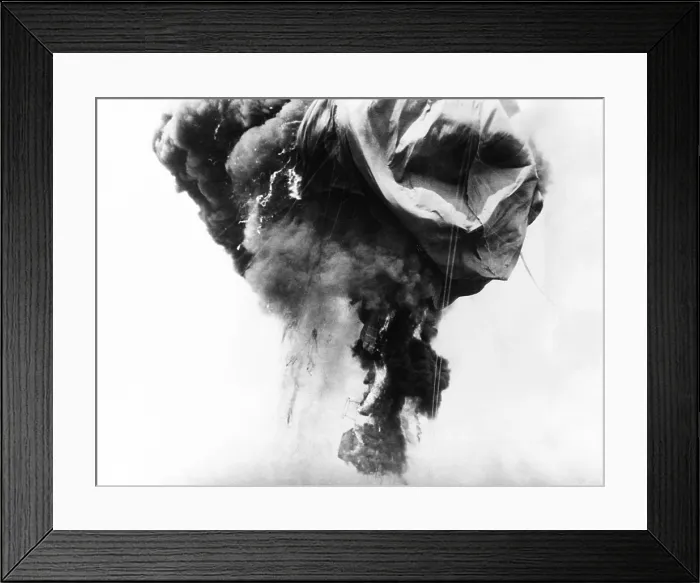 Framed Print : Auguste Piccard's balloon destroyed by fire, May 31, 1937. A stratosphere balloon, in which Prof. Auguste Piccard and Prof Framed Print : Auguste Piccard's balloon destroyed by fire, May 31, 1937. A stratosphere balloon, in which Prof. Auguste Piccard and Prof