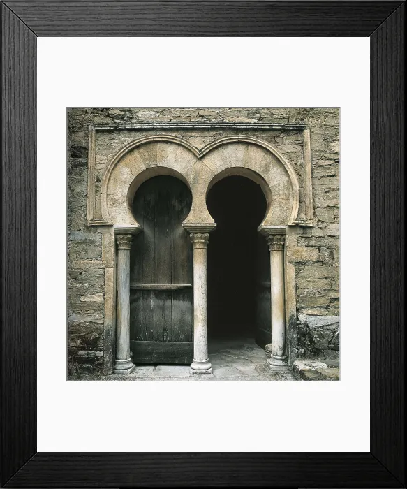 Framed Print : Church of Santiago. SPAIN. Ponferrada. Pealba de Santiago. Built by Solomon, disciple of Saint Genadius. Mozarabic art. Architecture. AISA / Everett Collection**US SALES ONLY**