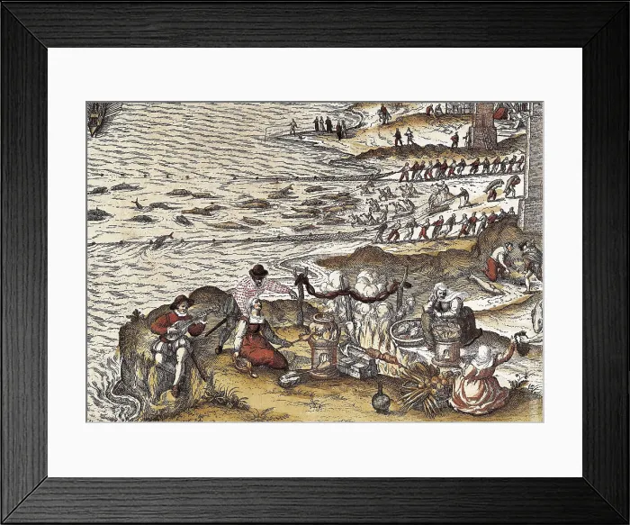 Framed Print : AISA / Everett Collection HOGENBERG, Franz (1535-1590). Civitatis Orbis Terrarum. 1572-1617. Cadiz (1572). Fishing in an almadraba tuna Framed Print : AISA / Everett Collection HOGENBERG, Franz (1535-1590). Civitatis Orbis Terrarum. 1572-1617. Cadiz (1572). Fishing in an almadraba tuna