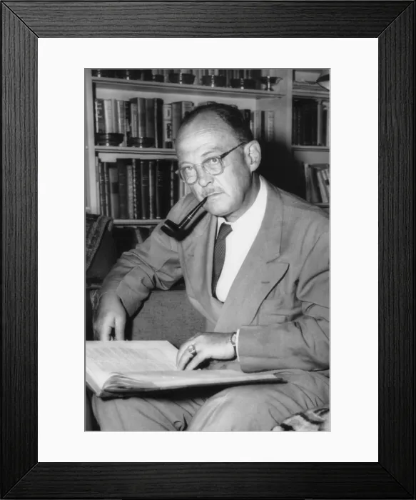 Framed Print : Owen Lattimore, Far Eastern scholar, in the library of his Baltimore home. July 9, 1954 Framed Print : Owen Lattimore, Far Eastern scholar, in the library of his Baltimore home. July 9, 1954