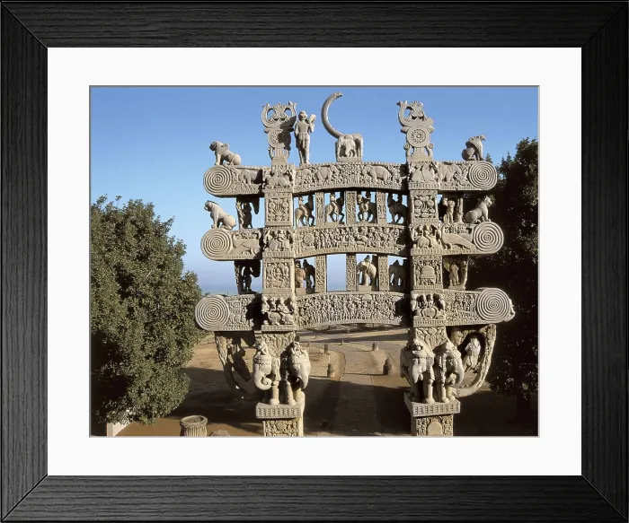 Framed Print : Great Stupa. 3rd BC. INDIA. Sanchi. Northern torana (gateway) of the Great Stupa. Hindu art. Sunga period. Sculpture. AISA / Everett Collection**US SALES ONLY** Framed Print : Great Stupa. 3rd BC. INDIA. Sanchi. Northern torana (gateway) of the Great Stupa. Hindu art. Sunga period. Sculpture. AISA / Everett Collection**US SALES ONLY**