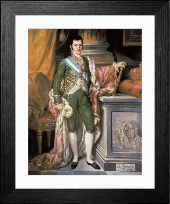 Framed Print : CARNICERO, Antonio (1748-1814); CARNICERO, Antonio (1748-1814). Portrait of Fernando VII. 1808. Oil on canvas. SPAIN. Madrid. Prado Museum