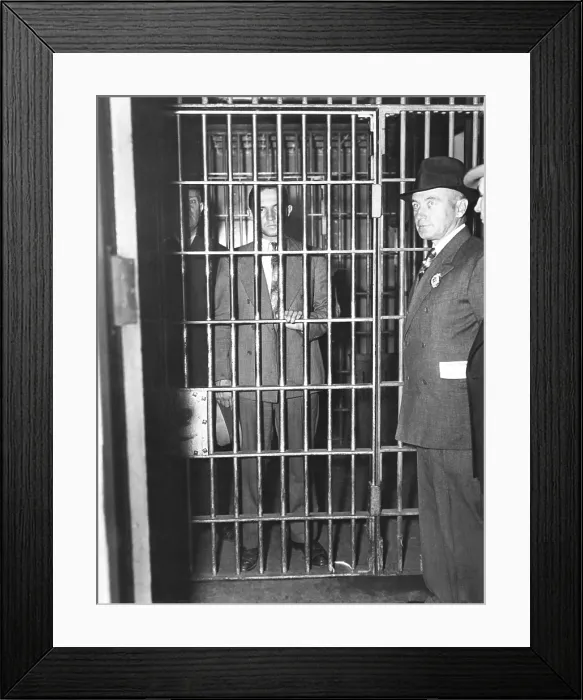 Framed Print : Bruno Hauptmann after his arrest as the receiver of the Lindbergh ransom money. At Police Headquarters, New York City, Sept. 21, 1934 (CSU_2015_7_444)