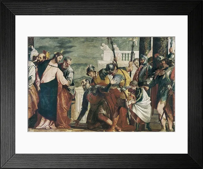 Framed Print : AISA / Everett Collection VERONESE, Paolo Caliari, called Paolo (1528-1588). Jesus and the Centurion. ca. 1507 - ca. 1575. This painting referrs to chapter 8 from St
