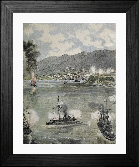 Framed Print : Chile. Civil War (1891). Hostilities in Valaparaso