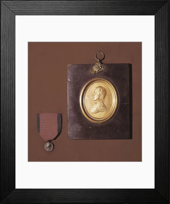Framed Print : Wellington, Arthur Wellesley, 1st Duke of (1769-1852). Bronze medallion and decoration of the Duke of Wellington. Relief. SPAIN. Vitoria. Museum of the Armera (armoury) Framed Print : Wellington, Arthur Wellesley, 1st Duke of (1769-1852). Bronze medallion and decoration of the Duke of Wellington. Relief. SPAIN. Vitoria. Museum of the Armera (armoury)