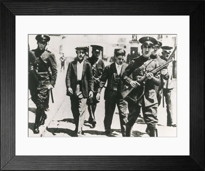 Framed Print : SPAIN. Zaragoza. Spain. Second Republic (1931-1936). Riots in Saragosse after the proclamation of the Republic. Two men being escorted by the police